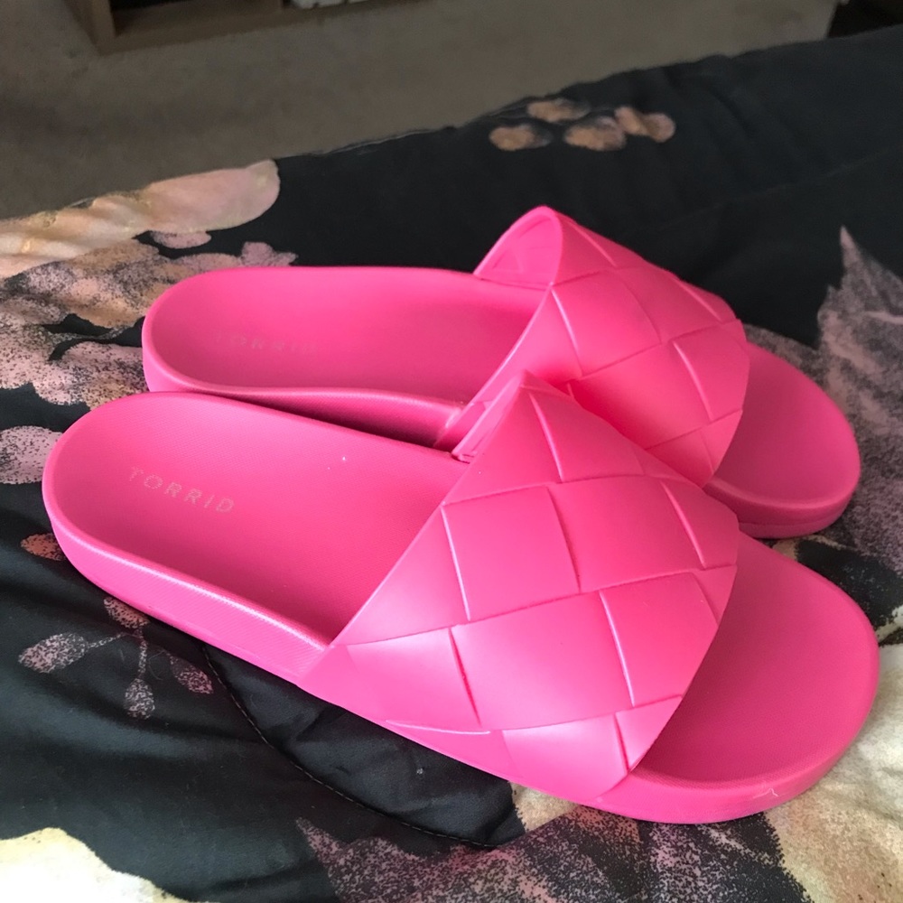 Torrid pink slide sandal